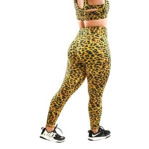 Til You Collapse Effortless Heart Booty Leggings With Pockets XXS (XS) Cheetah